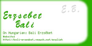 erzsebet bali business card